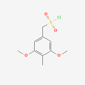 molecular formula C10H13ClO4S B13599905 (3,5-Dimethoxy-4-methylphenyl)methanesulfonyl chloride 