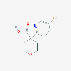 molecular formula C11H12BrNO3 B13599912 4-(5-Bromopyridin-2-yl)oxane-4-carboxylic acid 