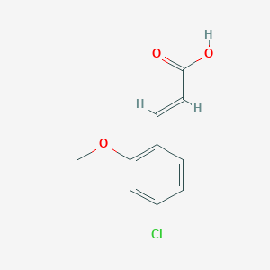 molecular formula C10H9ClO3 B13599928 (E)-3-(4-Chloro-2-methoxyphenyl)acrylic acid 