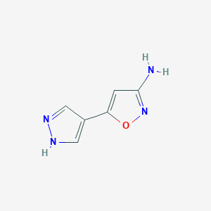 molecular formula C6H6N4O B13599951 5-(1h-Pyrazol-4-yl)isoxazol-3-amine 