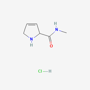 molecular formula C6H11ClN2O B13599980 N-methyl-2,5-dihydro-1H-pyrrole-2-carboxamidehydrochloride 