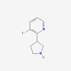 molecular formula C9H11FN2 B13599985 3-Fluoro-2-(3-pyrrolidinyl)pyridine CAS No. 1260637-95-3