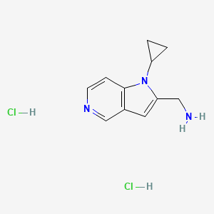 1-{1-cyclopropyl-1H-pyrrolo[3,2-c]pyridin-2-yl}methanaminedihydrochloride