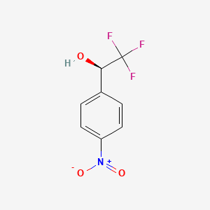 molecular formula C8H6F3NO3 B13599996 (R)-2,2,2-Trifluoro-1-(4-nitrophenyl)ethan-1-ol 