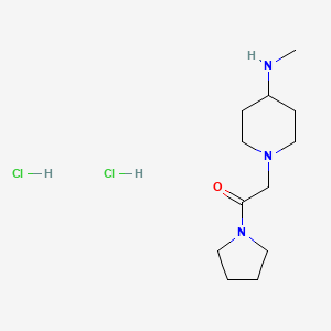 molecular formula C12H25Cl2N3O B13599998 2-[4-(Methylamino)piperidin-1-yl]-1-(pyrrolidin-1-yl)ethan-1-onedihydrochloride 