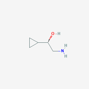 molecular formula C5H11NO B13600028 (S)-2-Amino-1-cyclopropylethan-1-ol 