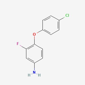 molecular formula C12H9ClFNO B1360004 4-(4-氯苯氧基)-3-氟苯胺 CAS No. 946664-06-8