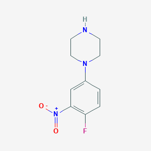 molecular formula C10H12FN3O2 B13600042 1-(4-Fluoro-3-nitrophenyl)piperazine CAS No. 1121610-09-0