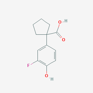 1-(3-Fluoro-4-hydroxyphenyl)cyclopentane-1-carboxylic acid