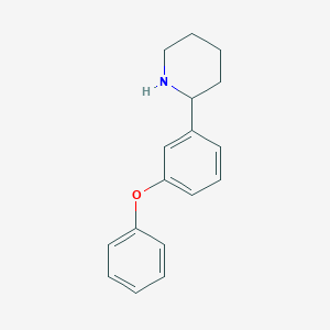 molecular formula C17H19NO B13600065 2-(3-Phenoxyphenyl)piperidine 