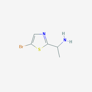 molecular formula C5H7BrN2S B13600067 1-(5-Bromo-1,3-thiazol-2-yl)ethan-1-amine 