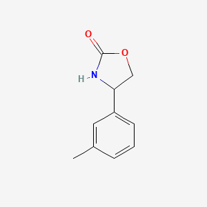 molecular formula C10H11NO2 B13600121 4-(M-tolyl)oxazolidin-2-one 