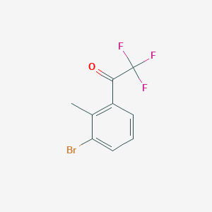 molecular formula C9H6BrF3O B13600146 1-(3-Bromo-2-methylphenyl)-2,2,2-trifluoroethanone 