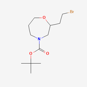 Tert-butyl 2-(2-bromoethyl)-1,4-oxazepane-4-carboxylate