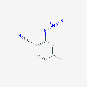 molecular formula C8H6N4 B13600166 2-Azido-4-methylbenzonitrile 