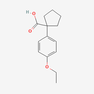 molecular formula C14H18O3 B13600222 1-(4-Ethoxyphenyl)cyclopentane-1-carboxylic acid CAS No. 61492-48-6