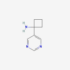 1-(Pyrimidin-5-yl)cyclobutan-1-amine