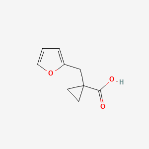 molecular formula C9H10O3 B13600250 1-(Furan-2-ylmethyl)cyclopropane-1-carboxylic acid 