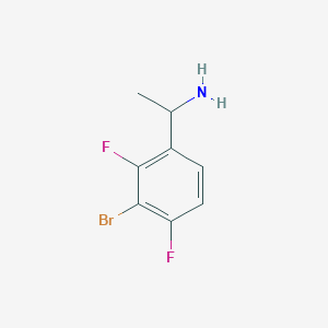 molecular formula C8H8BrF2N B13600261 1-(3-Bromo-2,4-difluorophenyl)ethanamine 