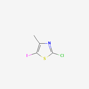 molecular formula C4H3ClINS B13600289 2-Chloro-5-iodo-4-methyl-1,3-thiazole 