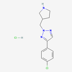 4-(4-chlorophenyl)-2-[(pyrrolidin-3-yl)methyl]-2H-1,2,3-triazolehydrochloride