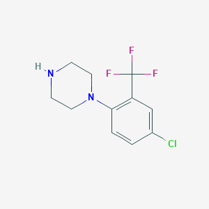 molecular formula C11H12ClF3N2 B13600300 1-(4-Chloro-2-(trifluoromethyl)phenyl)piperazine 