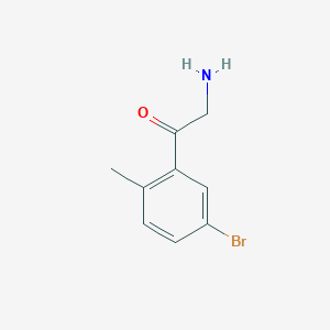 molecular formula C9H10BrNO B13600310 2-Amino-1-(5-bromo-2-methylphenyl)ethan-1-one 