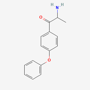 molecular formula C15H15NO2 B13600356 1-Propanone, 2-amino-1-(4-phenoxyphenyl)- 