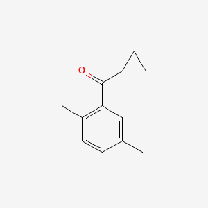 molecular formula C12H14O B1360036 环丙基2,5-二甲苯酮 CAS No. 71172-44-6