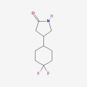 molecular formula C10H15F2NO B13600362 4-(4,4-Difluorocyclohexyl)pyrrolidin-2-one 