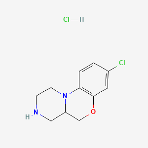 molecular formula C11H14Cl2N2O B13600395 5-Chloro-8-oxa-1,12-diazatricyclo[8.4.0.0,2,7]tetradeca-2,4,6-triene hydrochloride 