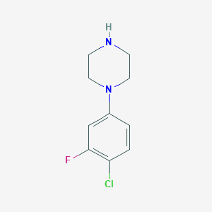 molecular formula C10H12ClFN2 B13600432 1-(4-Chloro-3-fluorophenyl)piperazine 