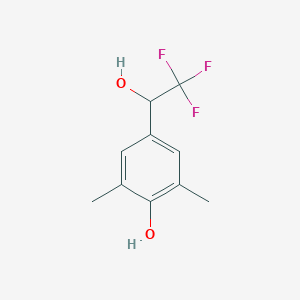 molecular formula C10H11F3O2 B13600436 2,6-Dimethyl-4-(2,2,2-trifluoro-1-hydroxyethyl)phenol CAS No. 246245-22-7