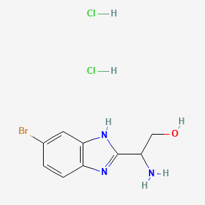 2-amino-2-(6-bromo-1H-1,3-benzodiazol-2-yl)ethan-1-oldihydrochloride