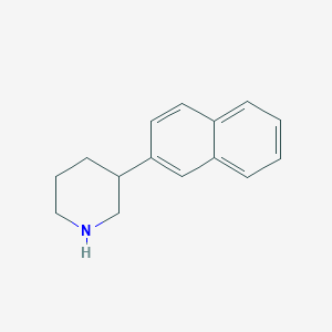 molecular formula C15H17N B13600484 3-(Naphthalen-2-yl)piperidine 