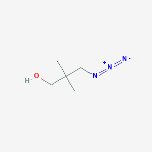 molecular formula C5H11N3O B13600549 3-Azido-2,2-dimethylpropan-1-ol 