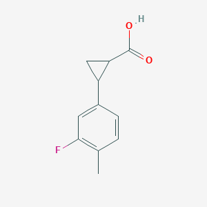 molecular formula C11H11FO2 B13600562 2-(3-Fluoro-4-methyl-phenyl)-cyclopropanecarboxylic acid 