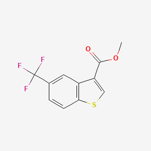 molecular formula C11H7F3O2S B13600628 Methyl 5-trifluoromethylbenzo[b]thiophene-3-carboxylate 