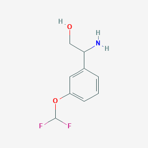 molecular formula C9H11F2NO2 B13600639 I(2)-Amino-3-(difluoromethoxy)benzeneethanol CAS No. 1094697-86-5