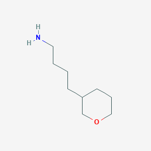 molecular formula C9H19NO B13600648 4-(Tetrahydro-2h-pyran-3-yl)butan-1-amine 