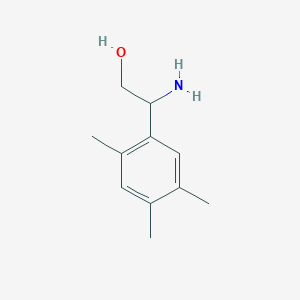 molecular formula C11H17NO B13600653 2-Amino-2-(2,4,5-trimethylphenyl)ethanol CAS No. 914202-81-6