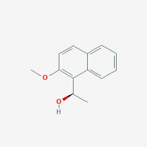 molecular formula C13H14O2 B13600657 (R)-1-(2-Methoxynaphthalen-1-yl)ethan-1-ol 