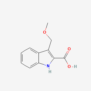 molecular formula C11H11NO3 B13600673 3-(methoxymethyl)-1H-indole-2-carboxylicacid 