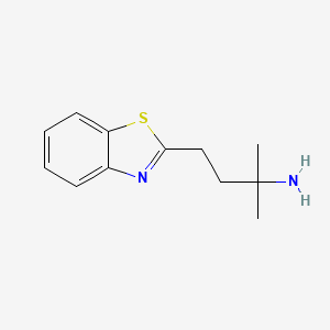 molecular formula C12H16N2S B13600683 4-(Benzo[d]thiazol-2-yl)-2-methylbutan-2-amine 