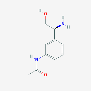 molecular formula C10H14N2O2 B13600707 (S)-N-(3-(1-Amino-2-hydroxyethyl)phenyl)acetamide 