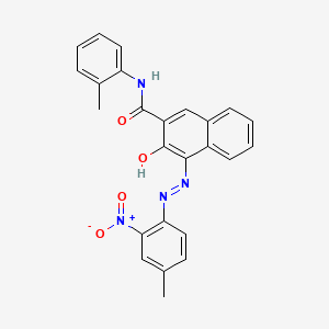 molecular formula C25H20N4O4 B1360077 2-Naphthalenecarboxamide, 3-hydroxy-4-[(4-methyl-2-nitrophenyl)azo]-N-(2-methylphenyl)- CAS No. 6535-47-3