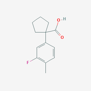 1-(3-Fluoro-4-methylphenyl)cyclopentane-1-carboxylic acid