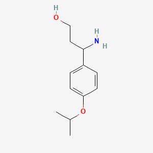 3-Amino-3-[4-(propan-2-yloxy)phenyl]propan-1-ol