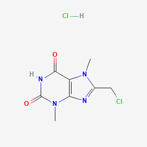 8-(chloromethyl)-3,7-dimethyl-2,3,6,7-tetrahydro-1H-purine-2,6-dionehydrochloride