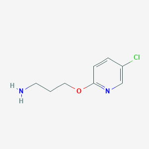 molecular formula C8H11ClN2O B13600881 3-((5-Chloropyridin-2-yl)oxy)propan-1-amine 